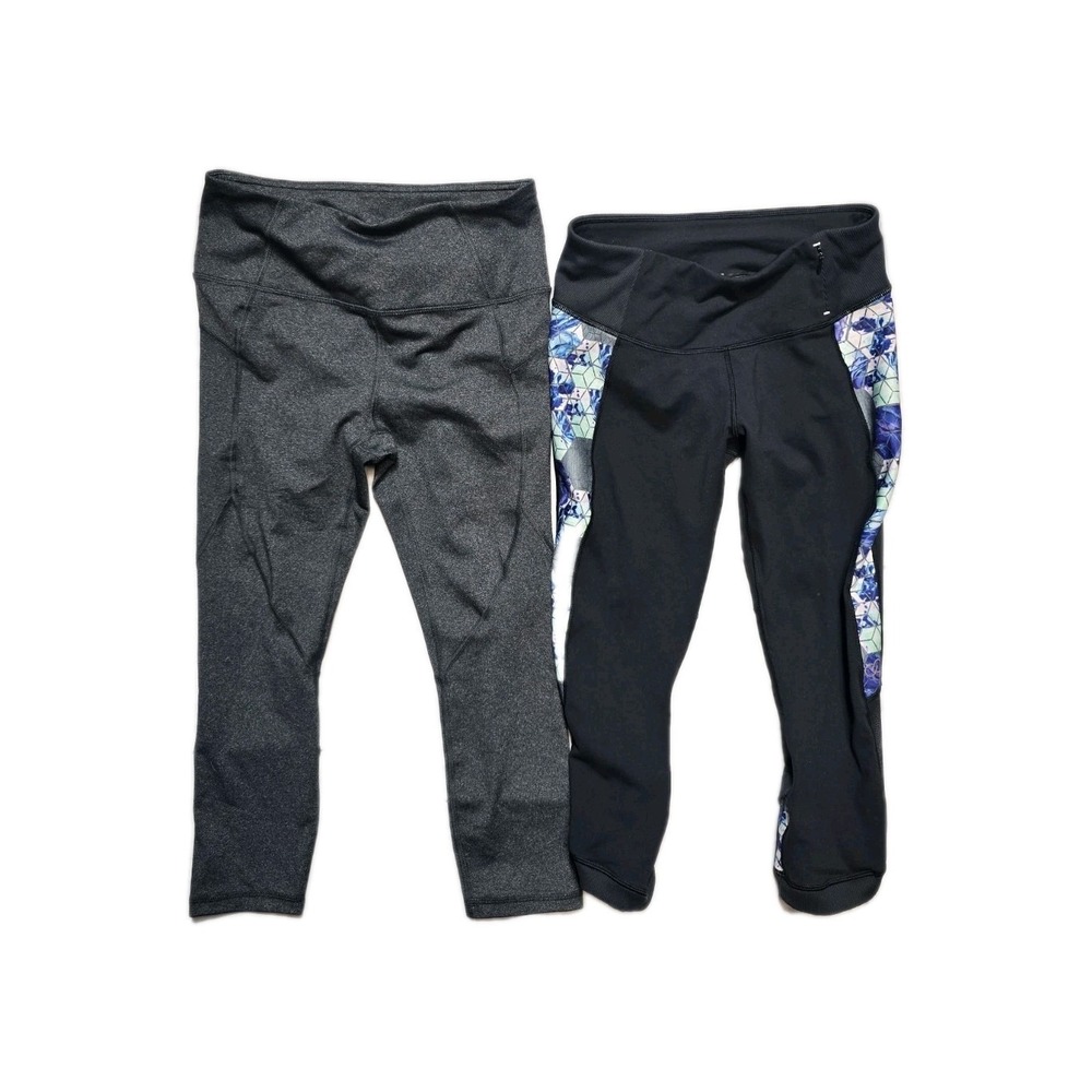 Rbx Women's Small Gray Leggings Nylon Cropped Calia By Carrie Underwood Lot Of 2